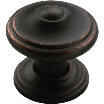 Amerock BP55341ORB Cabinet Knob, 1-1/4 in Projection, Zinc, Oil-Rubbed Bronze