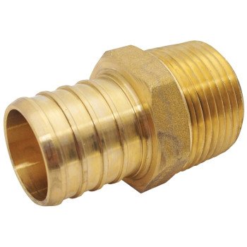 Apollo APXMA134 Hose Pipe Adapter, 1 x 3/4 in, Barb x MPT, Brass, 200 psi Pressure