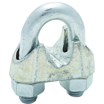 National Hardware 3230BC Series N248-328 Wire Cable Clamp, 1/2 in Dia Cable, 1 in L, Malleable Iron, Zinc