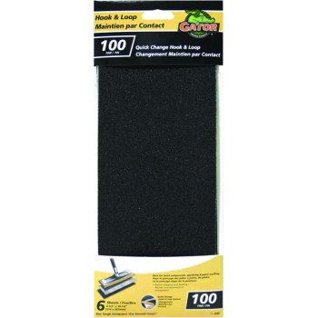 Gator 8688-10 Refill Sheet, 10-1/2 in L, 4-1/2 in W, 100 Grit, Medium, Silicone Carbide Abrasive