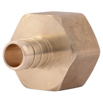 SharkBite UC068LFA Pipe Connector, 1/2 in PEX, 3/4 in FNPT