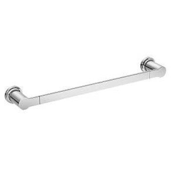 Moen Rinza Y1124CH Towel Bar, 24 in L Rod, Zinc, Chrome, Wall Mounting