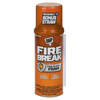 Touch 'n Foam 4004501212 Fire Break Foam Sealant, Amber, 60 to 100 deg F, 12 oz, Can