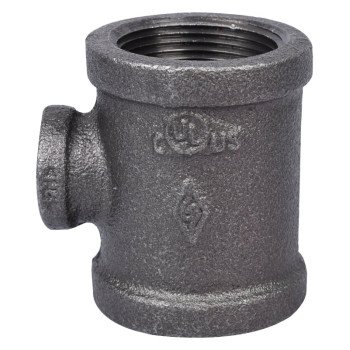 ProSource B130R 32X15 Pipe Tee, 1/2 x 1-1/4 in, Threaded, Malleable Iron, SCH 40 Schedule, 300 PSI Pressure