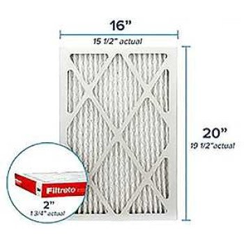 Filtrete Allergen Defense NADP00-2IN-4 Air Filter, 20 in L, 16 in W, 11 MERV, 1000 MPR, Polypropylene Frame