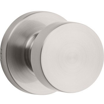 Kwikset Signature Series 720PSK RDT 15 CP Passage Knob, Zinc, Satin Nickel, 2-3/8 to 2-3/4 in Backset, Universal Hand