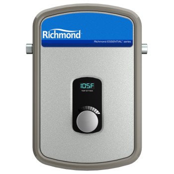 Richmond Essential Series RMTEX-08 Electric Water Heater, 33 A, 240 V, 8 kW, 0.998 % Energy Efficiency, 1 to 4 gpm