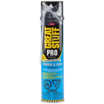 Dow GREAT STUFF PRO 217025 Insulating Foam Sealant, Yellow, 40 to 100 deg F, 20 oz Can