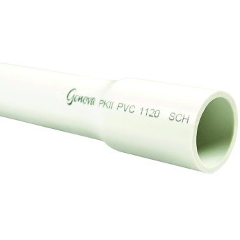 JM Eagle SDR Series 27615 Pipe, 1-1/2 in, 20 ft L, Solvent Weld, PVC