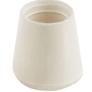 Shepherd Hardware 9755 Furniture Leg Tip, Round, Rubber, Off-White, 1 in Dia