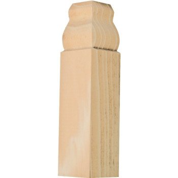 Waddell IBTB32 Trim Block Moulding, 4-1/2 in L, 1-1/8 in W, 1-1/8 in Thick, Pine Wood