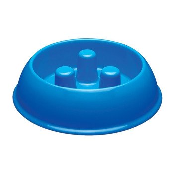 ProSelect ZX7082 15 Slow Feeder Bowl, M, 40 oz Volume, Plastic, Blue