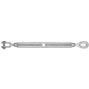 Baron 18-5/8X6 Turnbuckle, 3500 lb Working Load, 5/8 in Thread, Jaw, Eye, 6 in L Take-Up, Galvanized Steel