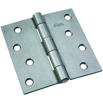 National Hardware N140-681 Utility Hinge, 4 in W Frame Leaf, 0.11 in Thick Frame Leaf, Steel, Steel, Riveted Pin, 70 lb