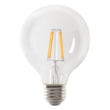 Feit Electric BPG2540/950CA/FIL LED Bulb, Globe, G25 Lamp, 40 W Equivalent, E26 Lamp Base, Dimmable, Clear