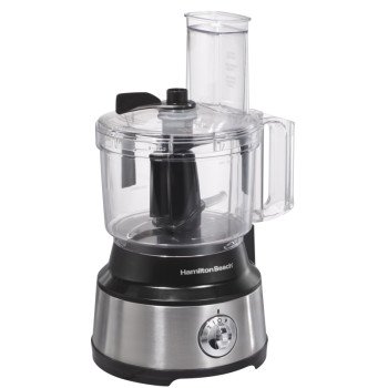 Hamilton Beach 70730C Food Processor with Bowl Scraper, 10 Cups Bowl, 450 W, Stainless Steel, Black