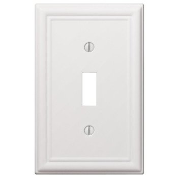 Amerelle 149TW Wallplate, 4-7/8 in L, 3-1/8 in W, 1 -Gang, Steel, White