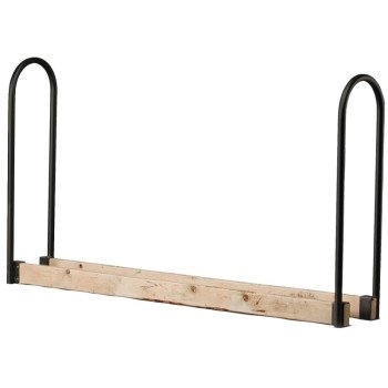 Shelter SLRA Adjustable Log Rack Kit, 13 in W, 45 in H, Steel Base, Powder-Coated, Black