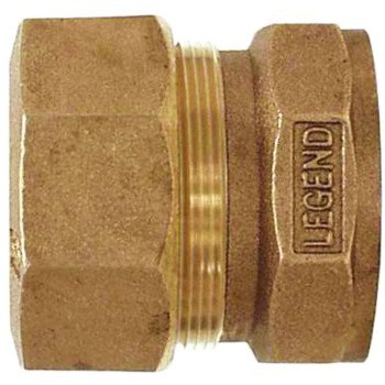 Legend T-4355NL Series 313-174NL Pipe Coupling, 3/4 in, Compression x FNPT, Bronze, 100 psi Pressure