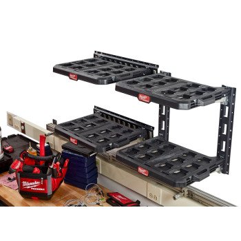 Milwaukee PACKOUT 48-22-8481 Racking Shelf, 50 lb Capacity, Polypropylene Shelving, 21 in OAW, 16.6 in OAH, 3.9 in OAD