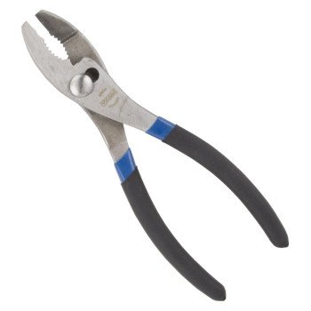 Vulcan JL-NP013 Slip Joint Plier, 8 in OAL, 1-1/4 in Jaw Opening, Black/Blue Handle, Non-Slip Handle, 1-1/4 in W Jaw