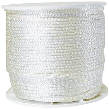 Baron 54803 Rope, 1/4 in Dia, 1000 ft L, 40 lb Working Load, Nylon/Poly, Silver/White