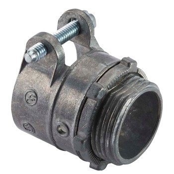 Halex 20420 Squeeze Connector, 3/8 in, Zinc-Plated