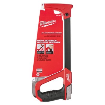 Milwaukee 48-22-0050 Hacksaw, 12 in L Blade, 24 TPI, Bi-Metal Blade, Metal Frame, Rubber Handle