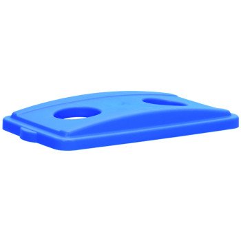 CONTINENTAL COMMERCIAL Wall Hugger 7316BL Receptacle Lid, Plastic, Blue