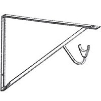 Knape & Vogt RP-0495-WT Shelf and Rod Bracket, 250 lb, Steel