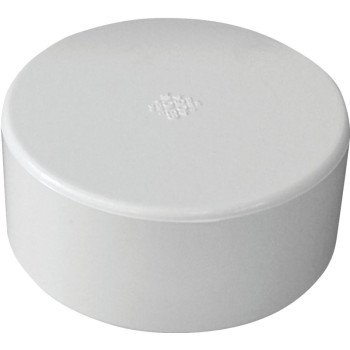 Canplas 414266BC Pipe Cap, 6 in, Hub, PVC, White