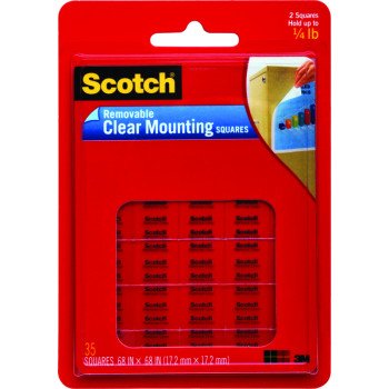 Scotch 859 Mounting Square, 450 g, Polyester, Clear