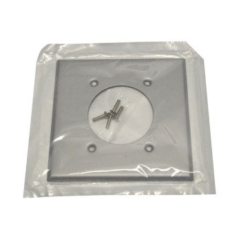 Leviton 4934 Single Receptacle Wallplate, Standard-Size, 4-1/2 in L, 4-9/16 in W, 2-Gang, Steel