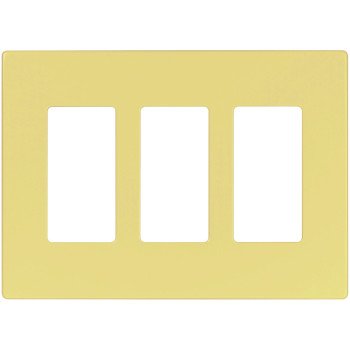 Arrow Hart PJS PJS263V Wallplate, 4.87 in L, 6-3/4 in W, 3 -Gang, Polycarbonate, Ivory, High-Gloss