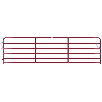 Behlen Country 40120161 Heavy-Duty Gate, 192 in W Gate, 50 in H Gate, 16 ga Frame Tube/Channel, Steel Frame, Red