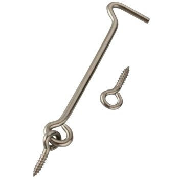 ProSource LR-407-PS Gate Hook and Eye, 1/8 in Dia Wire, Steel