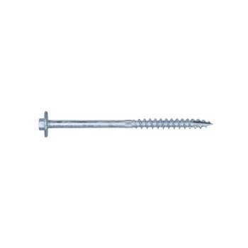 Simpson Strong-Tie Strong-Drive SDWH27600G-RP1 Screw, 6 in L, Serrated Thread, Large Washer Head, Hex Drive, Steel