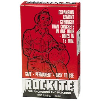 Rockite 10005 Expansion Cement, Powder, White, 1 hr Curing, 5 lb Box