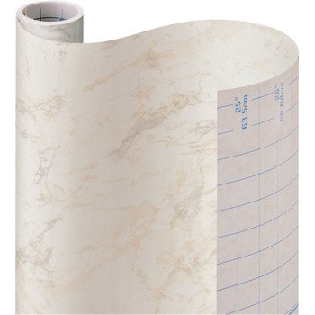 Con-Tact 09F-C9823-12 Contact Paper, 9 ft L, 18 in W, Paper, Beige Marble