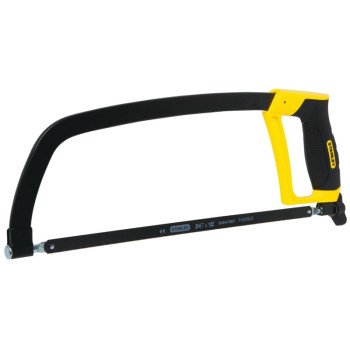 STANLEY STHT20139L Hacksaw, 12 in L Blade, 24 TPI, Steel Blade, 4-3/8 in D Throat, Metal Frame, Ergonomic Handle