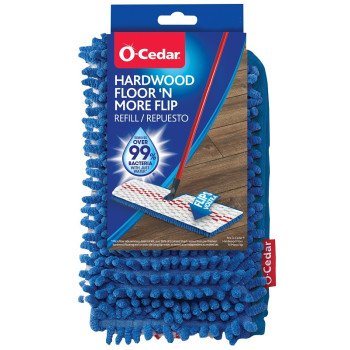 O-Cedar 145643 Flip Mop Refill, Chenille/Microfiber, Blue/White