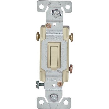 Eaton Wiring Devices 5223V-7V-BU Toggle Switch, 15 A, 120 V, Screw Terminal