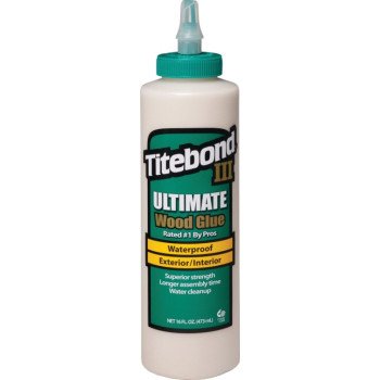 Titebond III 1414 Wood Glue, Brown, 16 oz Bottle