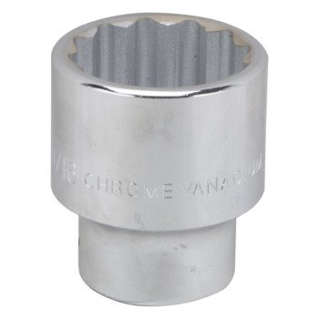 Vulcan MT-SS6050 Drive Socket, 1-9/16 in Socket, 3/4 in Drive, 12-Point, Chrome Vanadium Steel, Chrome