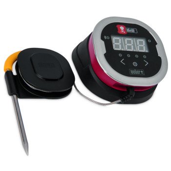 Weber iGrill 2 7203 Thermometer, -22 to 572 deg F, Digital Display, 5 in L Probe, Black, For: Grills