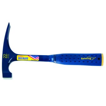 Estwing E6-22BLC Bricklayer Hammer, 22 oz Head, Big Face, Steel Head, 12 in OAL