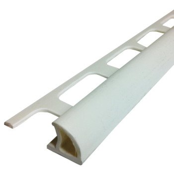 M-D 84200 Bullnose Tile Edge, 8 ft L, 1-3/8 in W, PVC, White