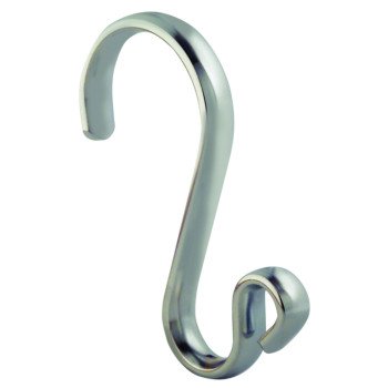 iDESIGN 55970 Shower Curtain Hook, Steel, Polished Chrome