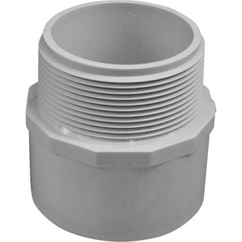 IPEX 035608 Adapter, 2-1/2 in, Socket x MNPT, PVC, White, SCH 40 Schedule, 300 psi Pressure