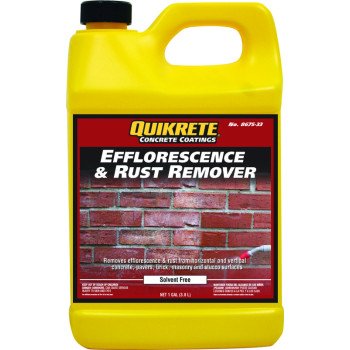 Quikrete 8675-33 Efflorescence and Rust Remover, Liquid, Pale Yellow, 1 gal, Bottle